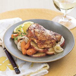 Chicken Thighs With Carrots and Potatoes