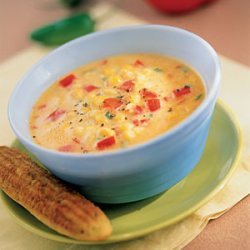 Southwestern Corn And Red Pepper Soup
