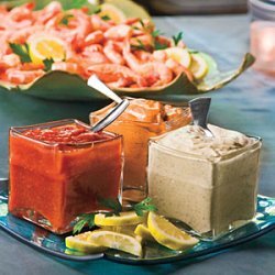 Peel-and-Eat Shrimp With Dipping Sauces
