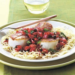 Scallops with Capers and Tomatoes