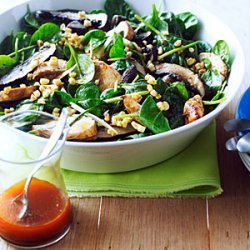 Grilled Chicken, Corn, and Spinach Salad with Smoky Paprika Dressing