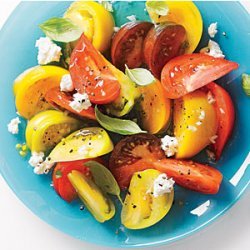 Tomato Salad with Goat Cheese and Basil