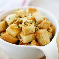 Herbed Garlic and Parmesan Croutons