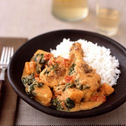 Chicken and Vegetables Braised in Peanut Sauce