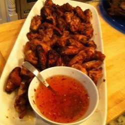 Grilled Chicken Wings with Two Thai Sauces