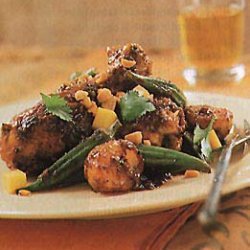 Curried Chicken Legs with Okra and Potatoes
