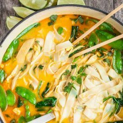 Curried Chicken Coconut Noodle Soup
