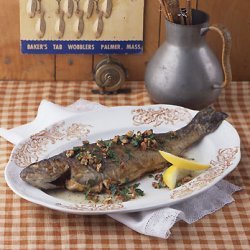 Panfried Trout with Pecan Butter Sauce