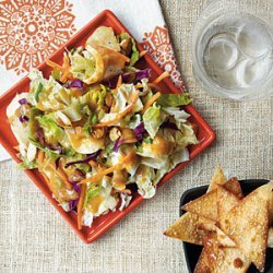 Crunchy Chinese Chicken Salad with Wonton Chips