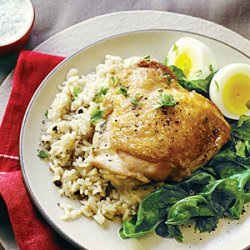 Spiced Chicken Pilaf with Eggs