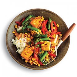 Ginger-Scented Corn and Asparagus Stir-Fry
