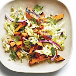 Grilled Sweet Potato and Napa Cabbage Salad with Lime Vinaigrette