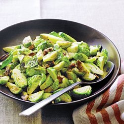 Sauteed Brussels Sprouts with Pecans
