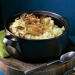 Mashed Potatoes and Parsnips with Crisp Root Vegetable Strips