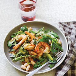 Shrimp and White Bean Salad with Harissa Dressing