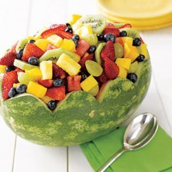 Fresh Fruit in Watermelon Bowl