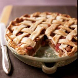 Lattice-Topped Rhubarb Pie