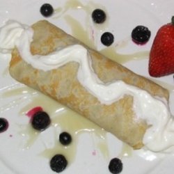 Blueberry Crepes with Vanilla Cream Syrup (The Star of Texas Inn)