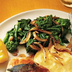Broccoli Rabe with Onions and Pine Nuts
