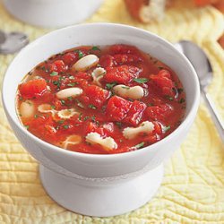Tomato Soup with White Beans and Pasta