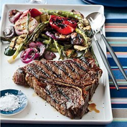 Grilled Porterhouse Steak with Summer Vegetables