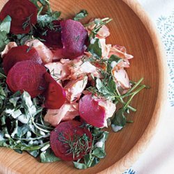 Poached Salmon Salad With Beets