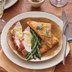 Roasted Turkey Breast with Pan-fried Polenta and Hollandaise Sauce