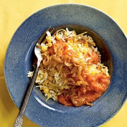 Rice and Lentils with Spicy Tomato Sauce