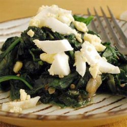 Sauteed Spinach with Chopped Egg