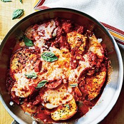 Chicken with Pepperoni-Marinara Sauce
