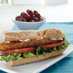 Cornmeal-Crusted Tilapia Sandwiches with Lime Butter