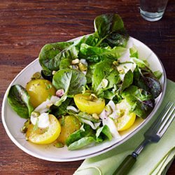 Greengage Plum Salad with Mint and Pistachios
