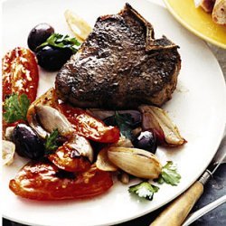 Lamb Chops with Tomatoes and Olives