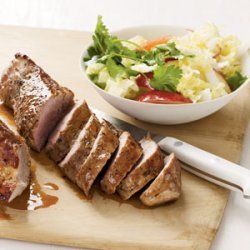 Pork Tenderloin with Cabbage and Apple Slaw