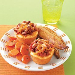 Chili-Cheese Biscuit Pies