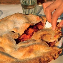 Double-Crust Nectarine Raspberry Pies