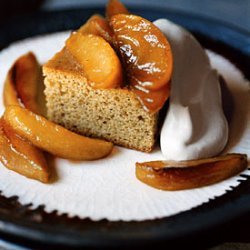 Brown-Sugar Spice Cake with Cream and Caramelized Apples