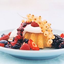 Lemon Sun Cakes with Berries and Cream