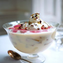 Pistachio Rhubarb Trifle