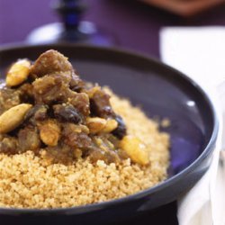 Moroccan Lamb Tagine with Raisins, Almonds, and Honey