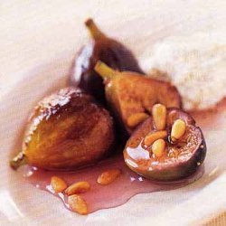 Sambuca Poached Figs with Ricotta and Pine Nuts