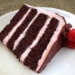 Chocolate Truffle Cake with Raspberries