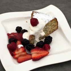 Orange Poppy-Seed Cake with Berries and Crème Fraîche