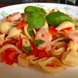 Pasta Salad with Shrimp and Basil