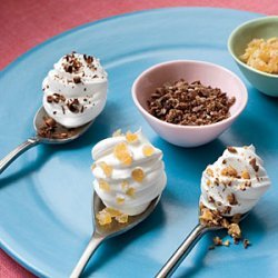 Whipped Topping Dollops On Spoons