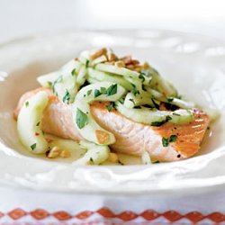 Salmon with Spicy Cucumber Salad and Peanuts