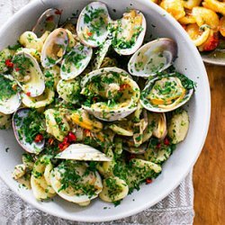 Orecchiette with Clams, Chiles, and Parsley