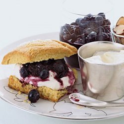 Blueberry-Almond Shortcakes with Crčme Fraîche
