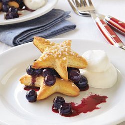 Blueberry Cobbler with Sugared Star Shortcakes
