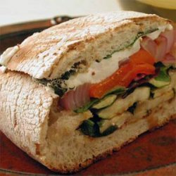 Grilled Vegetable and Mozzarella Sandwiches